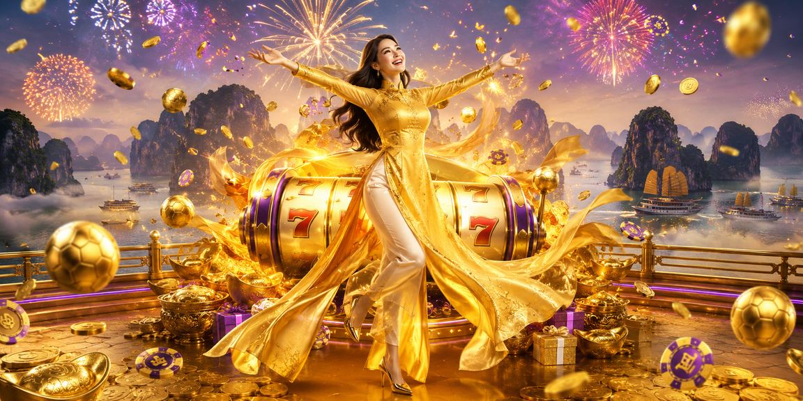 Khung cảnh Vịnh Hạ Long với áo dài truyền thống, biểu tượng du lịch và giải trí Việt Nam